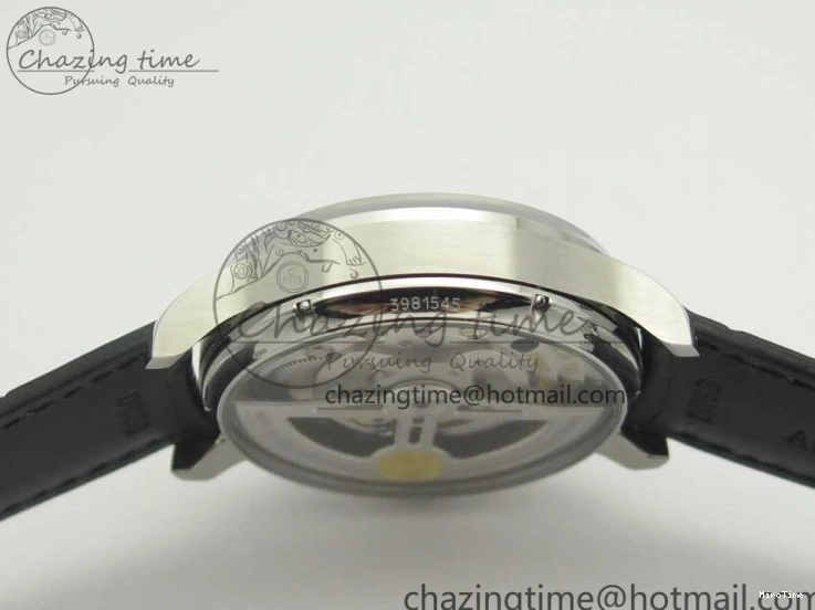 MIROTIME 1218 Efficient Portuguese Tourbillon IW5463 SS ZF Best Edition White Dial on Black Leather Strap 7170